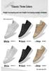 Men's Plus Size Autumn Height-Boost 6CM Leather Sneakers - Fashionable Casual White Shoes