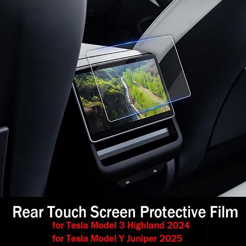 Tempered Glass Film Protector for Tesla Model 3 Highland Model Y Juniper 2025 Rear Center Control Touch Screen Protective Film