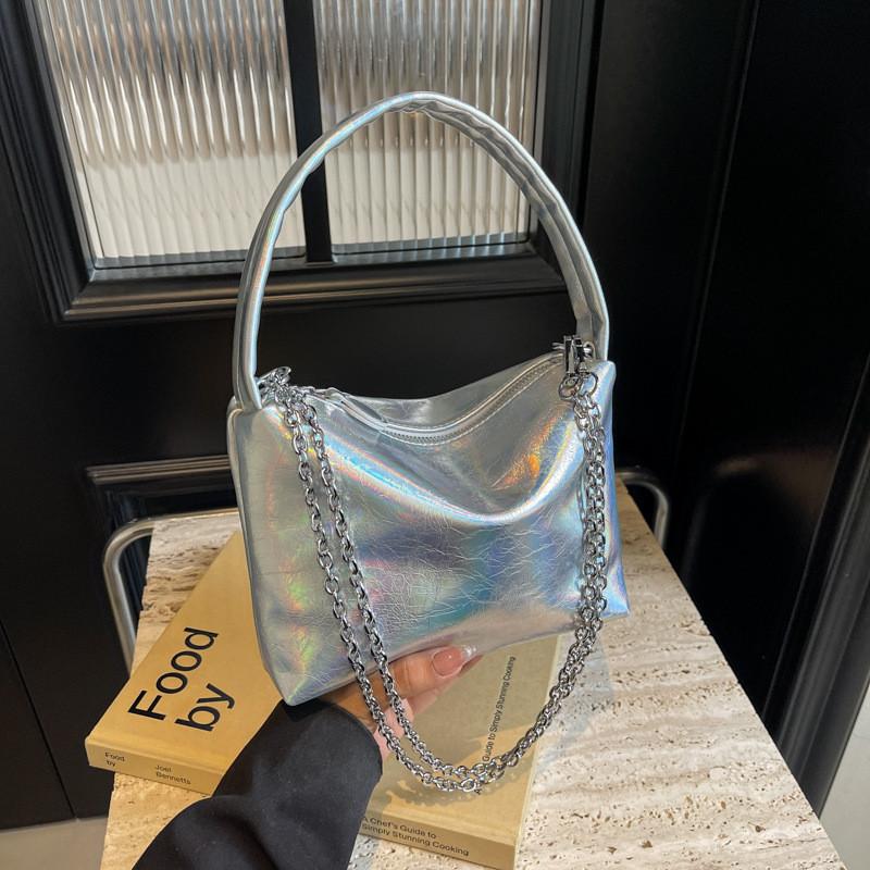 IELGY Женская универсальная серебряная сумка-мешок — фото 13