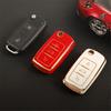 Funda para llave de coche, funda de TPU para VW Volkswagen Polo Golf Passat Beetle Caddy Tiguan Skoda Octavia Kodiaq Seat Leon Altea