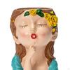 Flower Pot Sculpture Fresh Unique Bust Vase with Hole for Home Decor Outdoor