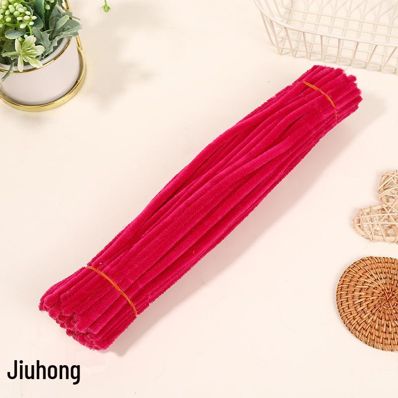 Velvet Chenille Stems: Mixed Color Macaron Twist Sticks