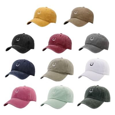 Practical Cotton Baseball Cap With Distressed Finish Adjustable Strap Fashion Hat For Men Women Outdoor Activities