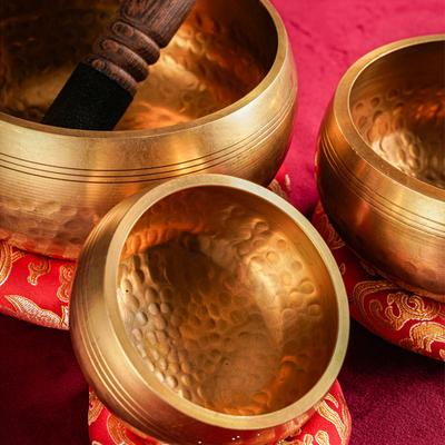 Tibetan Singing Bowl Set Meditation Sound Bowl Yoga Meditation Chanting Bowl Unique Spiritual Gifts for Women and Men