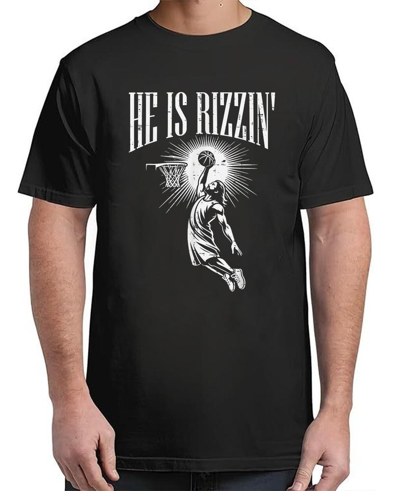 

Easter Is Rizzin Christian Religious Vintage Adult S-4XL Unisex T-Shirt XL