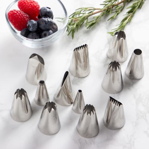 Sunnap Commercial-Grade Flower-Shaped No. 5 6-Cut Nozzle, Silver, 18-8 Stainless Steel, Made In Japan, WKT31065