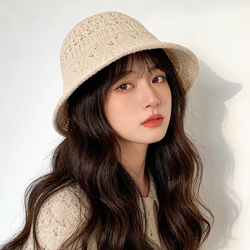 

Women s summer breathable casual Japanese basin hat fashionable versatile sunshade sunscreen bucket hat M（56-58cm）