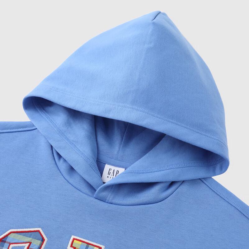 GAP Boys' Logo Appliqué Faux-Layered Hooded Sweatshirt
