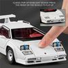 1/24 Lamborghini Countach LP5000s Alloy Classic Sports Car Model Diecast Metal Retro Racing Vehicles Car Model Sound and Light Kids Toy Gift