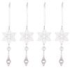 4pcs Colorful Snowflake Icicle Pendants Xmas Tree Ice Hanging Ornament  Merry Christmas Decoration