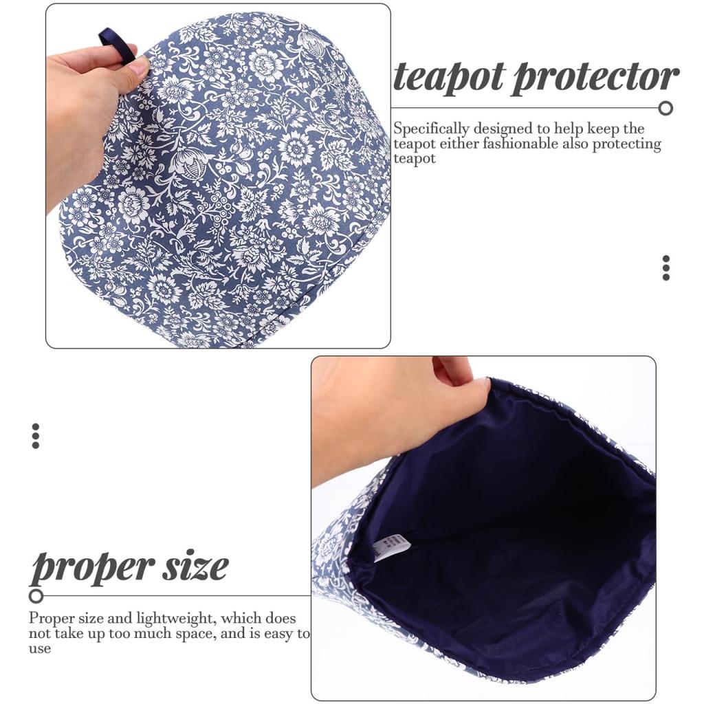 Tobbomey Teapot Cover, Lightweight Insulated Teapot Protector with Quilting, Protective and Stylish Kitchen Teapot Warmer, 12.6" x 9.1"