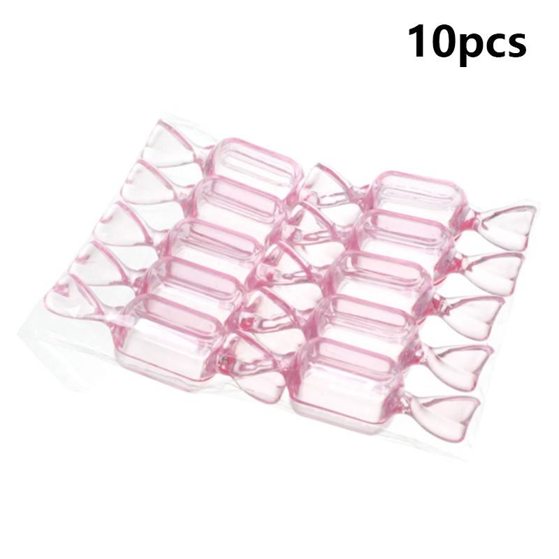 10Pcs/Set Mini Plastic Transparent Candy Box Cute Candy-Shaped Storage Container For Wedding Baby Shower Party Decoration