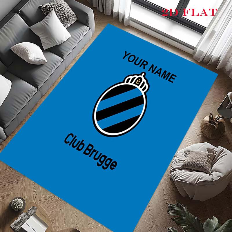 Custom Club Brugge Carpet Rug for Living Room Bedroom Home Sofa Decoration,Kids play Nonslip Floor Mat