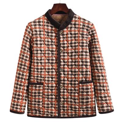 Kurtka zimowa damska w dużym rozmiarze, ciepła, gruba, ciepła kurtka baseballowa, kurtka w stylu etnicznym ze stojącym kołnierzem, z nadrukiem