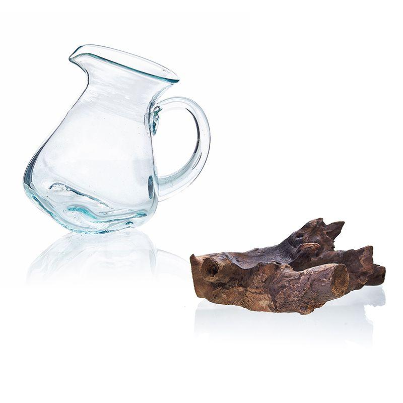Molten Glass Water Jug On Driftwood 0.6L