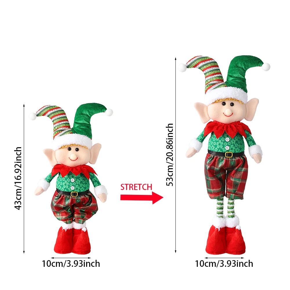 Large Size Christmas Plush Leg Elf Doll Ornaments for Boys and Girls Elf Dolls New Year Home Decorations Christmas Tree Hangings