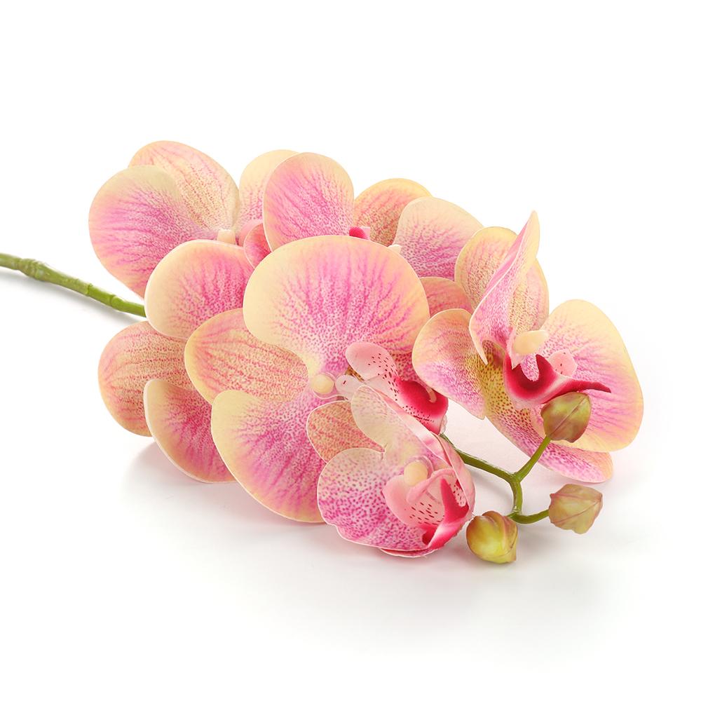 Simulation 3D Phalaenopsis 70cm Cloth and Plastic Artificial Flower Spray for Offices Coffee Houses
