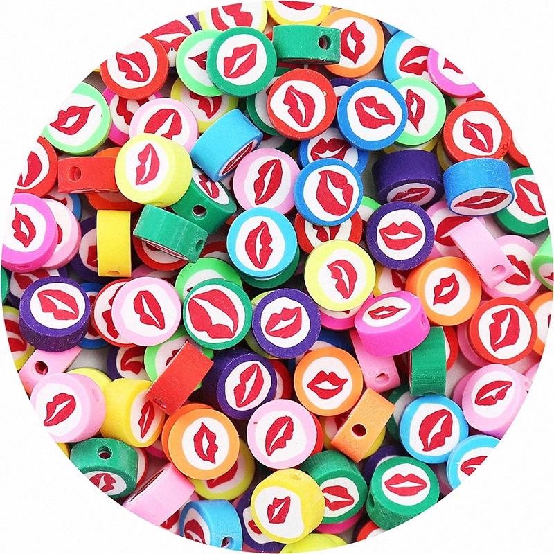 10mm Polymer Clay Beads - Fruit, Animal, Smiley Face Designs for DIY Jewelry Accessories