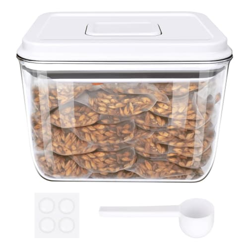 

FACIACC 1100ml Airtight Canister Container, PET Pop Container Tower, Kitchen Storage, Condiments, Tea, Black Tea, Barley Tea, Anti-oxidation, Plastic,