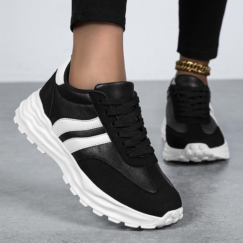 Breathable versatile comfortable simple low-top shoes heightening women's low-top sneakers