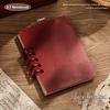 A7 Transparent Minimalist Loose-Leaf Spiral Pocket Notebook, Lined for Single Words