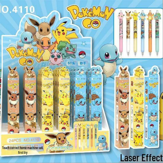 Sanrio Starry Night Magician Pen - Smooth Writing Click Pen with Cute Stickers for Students