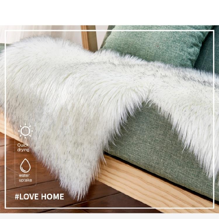 Tapis Doux en Forme de Double Cœur Tapis Moelleux en Fausse Laine Tapis Coussins de Canapé Décoratifs pour Salon Chambre