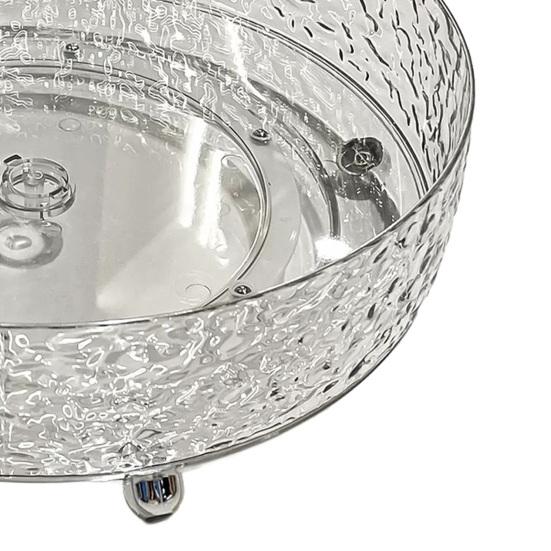Rotating Snack Tray for Coffee Table 360-degree Spinning Fruit Nut Serving Platter Deep Edge Large Capacity Space-Saving Candy Holder