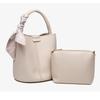 Women's Niche Lychee Pattern Soft Leather Bucket Bag Girls Fashion All-match Portable Vegetable Basket One-shoulder Messenger Bag