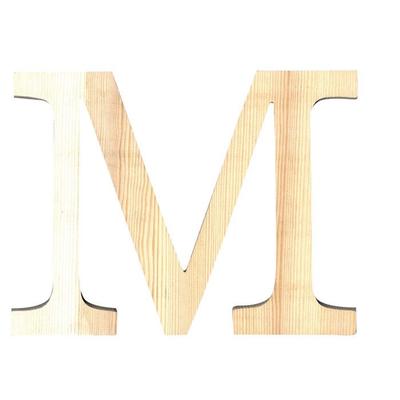 LETTER M - 19 CM - WOOD