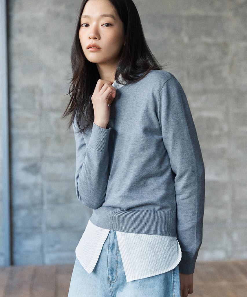 MIXXO [Essential] Round Neck Pullover_Miwkag320T