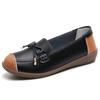 Fashion Slip On Soft Genuine Leather Loafers Women All-match Summer Casual Shoes Ladies Butterfly Knot Big Size 35-44 Moccasins