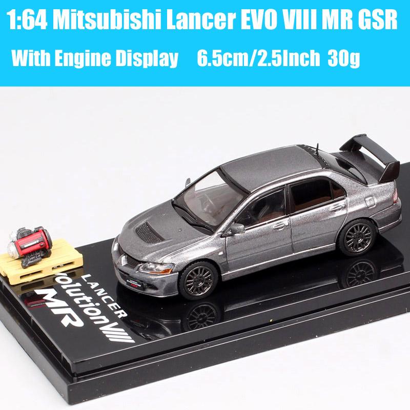 Hobby Japan 1/64 Scale Mitsubishi Lancer GSR RS Evolution EVO IX VII IV VIII Ralliart Rally Car Model Diecasts Toy Vehicles HJ64