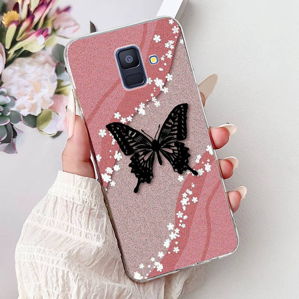 For Samsung Galaxy A6 2018 Case Luxury Painted Cover Soft Silicone Phone Case For Samsung A 6 A6 GalaxyA6 2018 Back Cover Coque