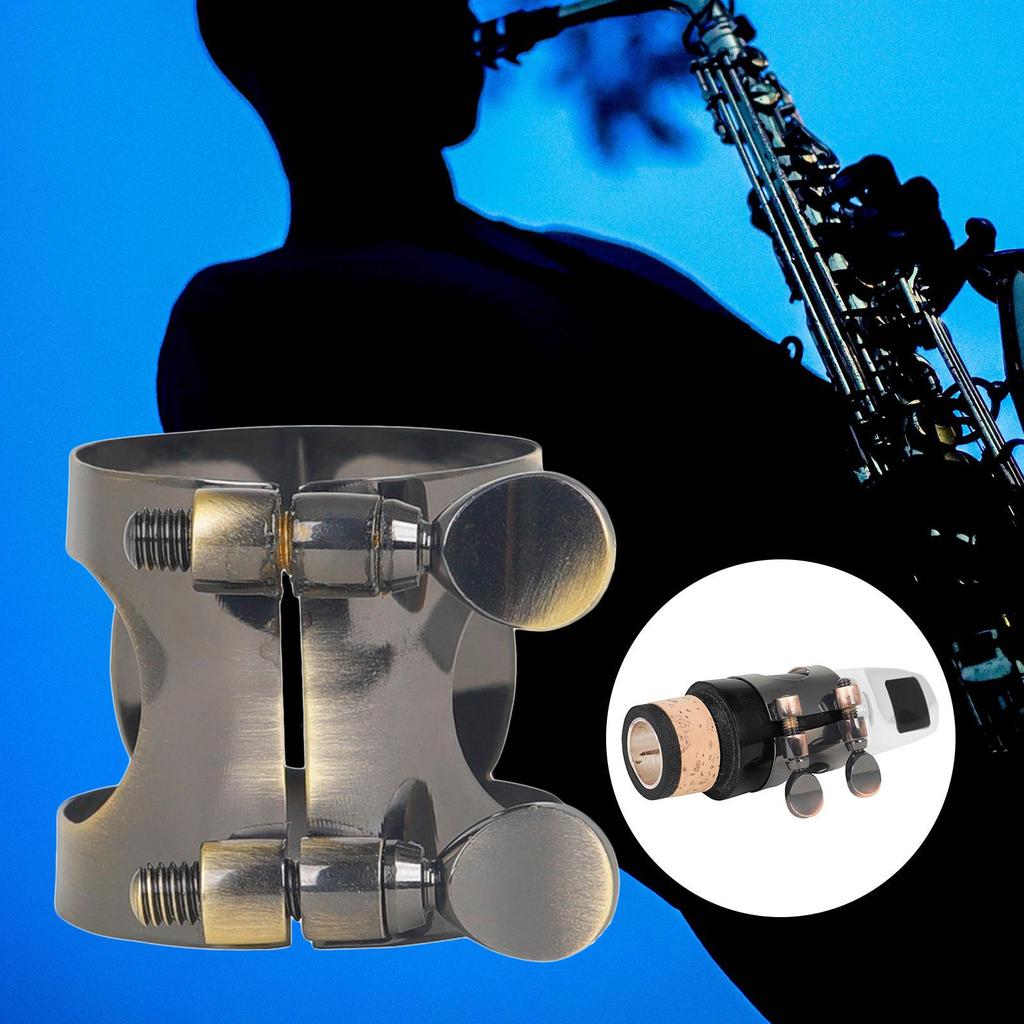 Brass Sax Ligature Saxophone Mouthpiece Fastener, Strong and Durable, Accessory
