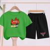 Children Aged 3 to 14 Summer Fashion T-shirt set Children Disney Car Print T-shirt + shorts Girl Boy Casual Tops Toddler Clothes
