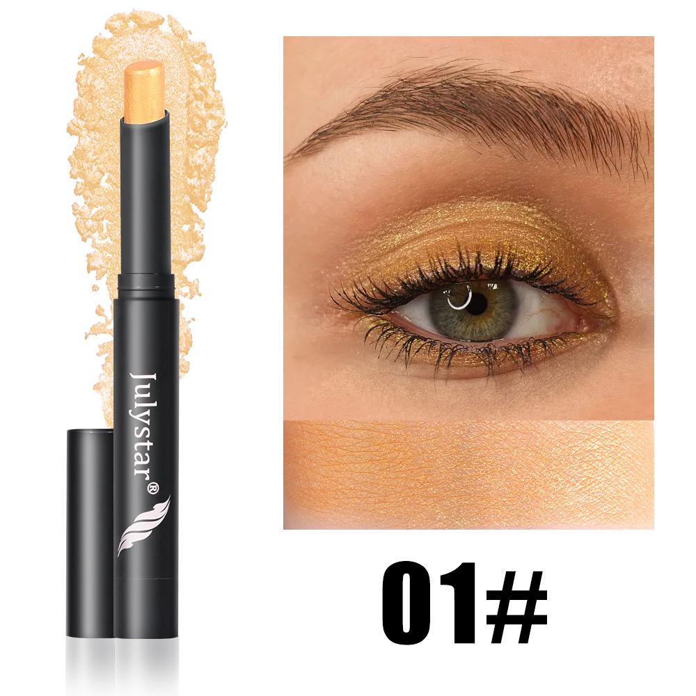 Cross-Border Multi-Use Pearlescent Eyeshadow Stick: Colorful, Rotating, for Contouring, Highlighting, and Brightening Lips.