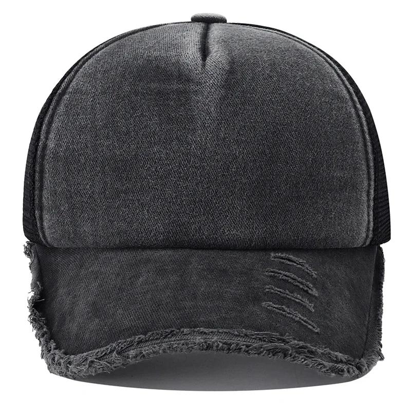 

2024 Новые летние женские черные белые розовые 5-панельные бейсболки с дышащей сеткой Trucker Snapback Hats для мужчин и женщин Gorros Adjustable чёрный