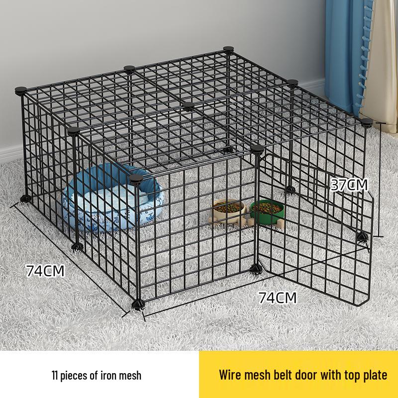 Indoor Pet Fence: Dog and Cat Barrier Gate with Iron Mesh for Anti-Escape and Isolation