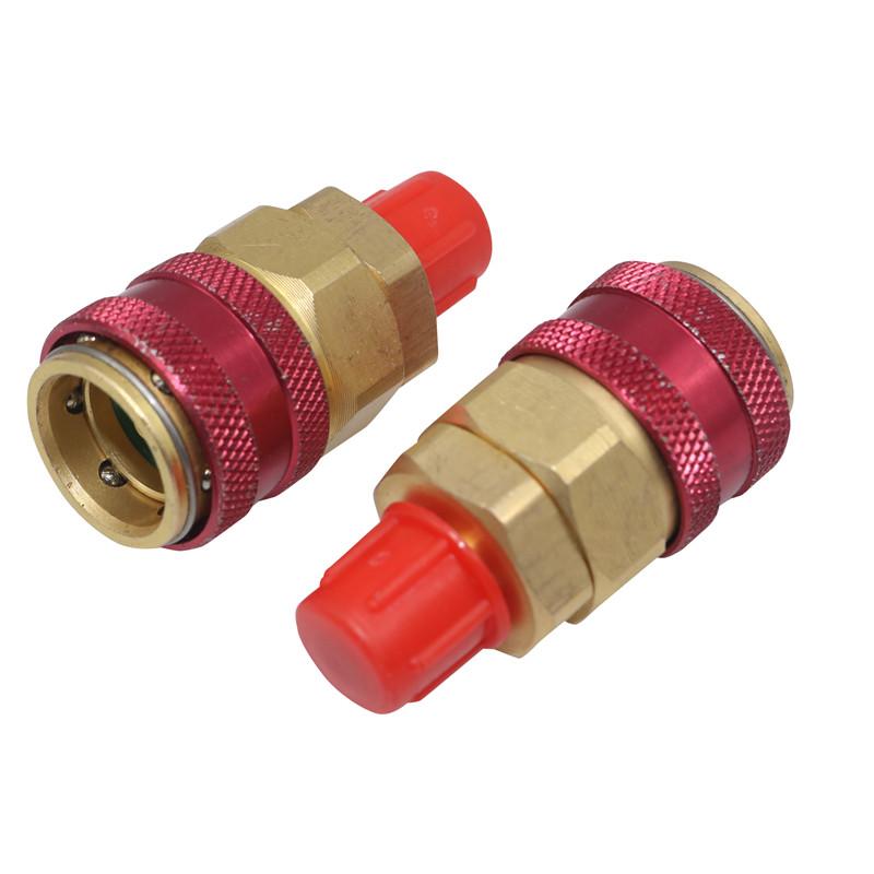 R134A High Pressure Straight Quick Coupler Connector Car A/C Refrigerant Adapter Car Repair Tools Pressure Gauge