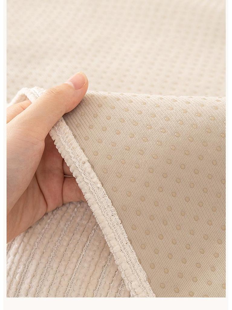 Chenille Universal Non-Slip Sofa Cushion Cover - Solid Color, Modern Design for All Seasons