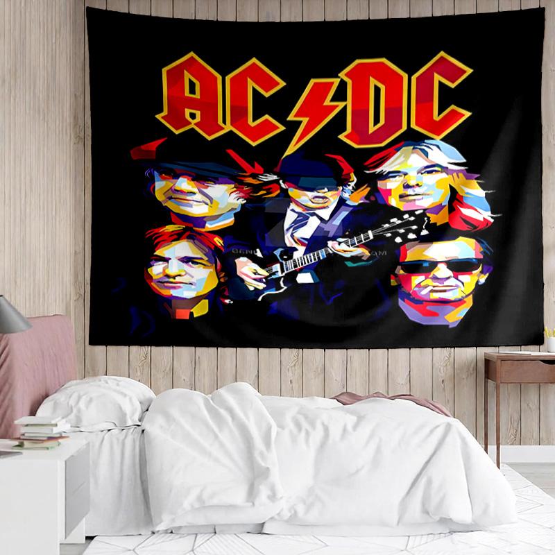 ACDC band Tapestry for Bedroom Aesthetic Classroom Tapestries Wall Hanging for Living Room Dorm Office,Ideal Creative Gift