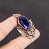 Faceted Blue Sapphire Copper Pendant Excellent Quality Gemstone Pendant Copper Jewelry Handmade Pendant Jewelry For Gifts Amazing Pendant
