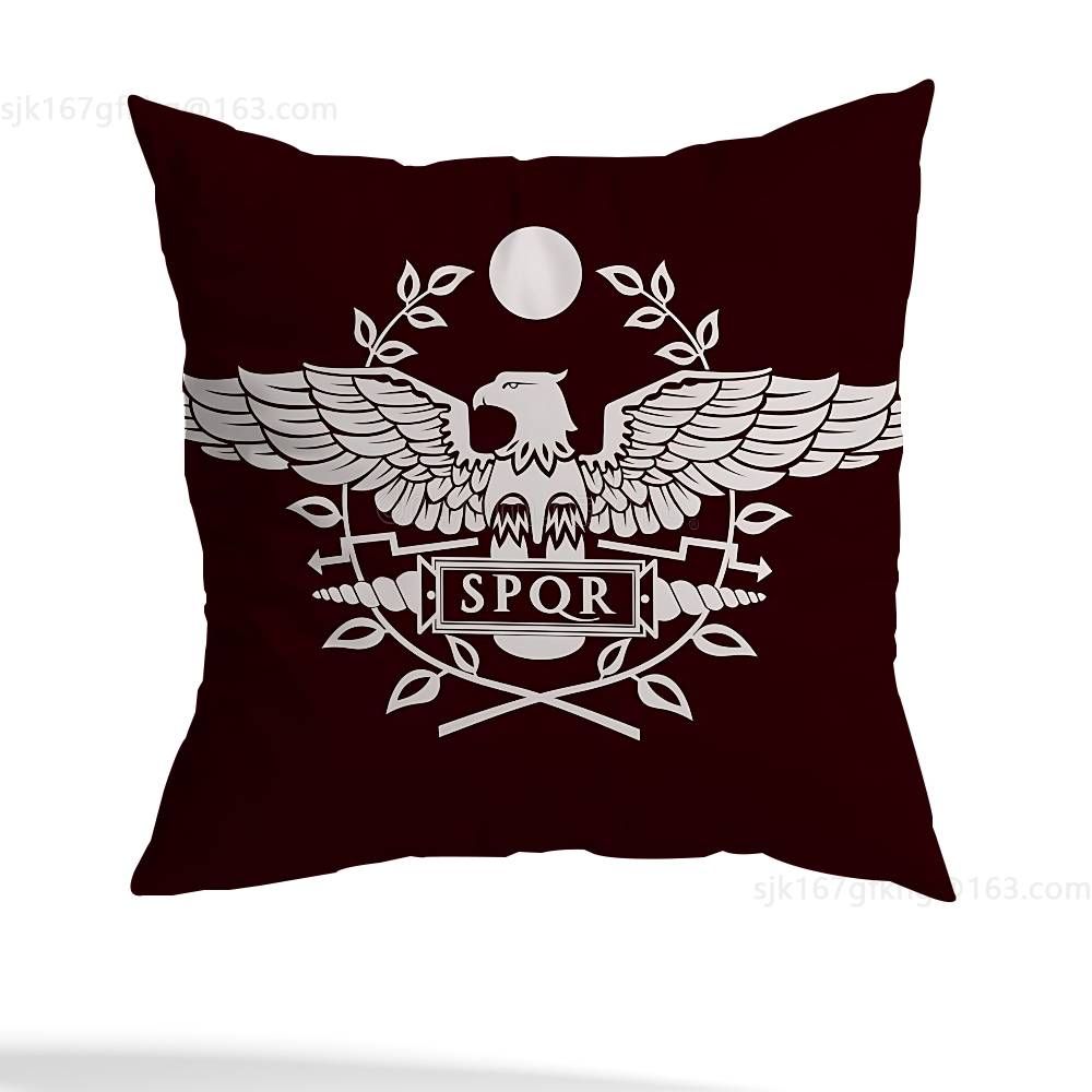 Retro Spqr Roman Empire Pillowcase Casual Style Decoration, Suitable for Home Decoration (excluding Pillow Core)