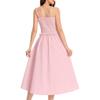 YYFS Women's Fashion Summer Spring Solid Color Print Sleeveless Suspenders High Waist Casual Dresses