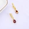 Elegant S925 Sterling Silver Earrings with Natural Garnet Stones January Birthstone Fine Jewelry for Women Birthday Gift