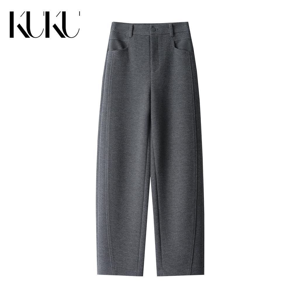 

Женские брюки с высокой посадкой, на флисовой подкладке, утягивающие, шерстяные - Универсальный стиль с прямыми штанинами XL (120-130 cm)