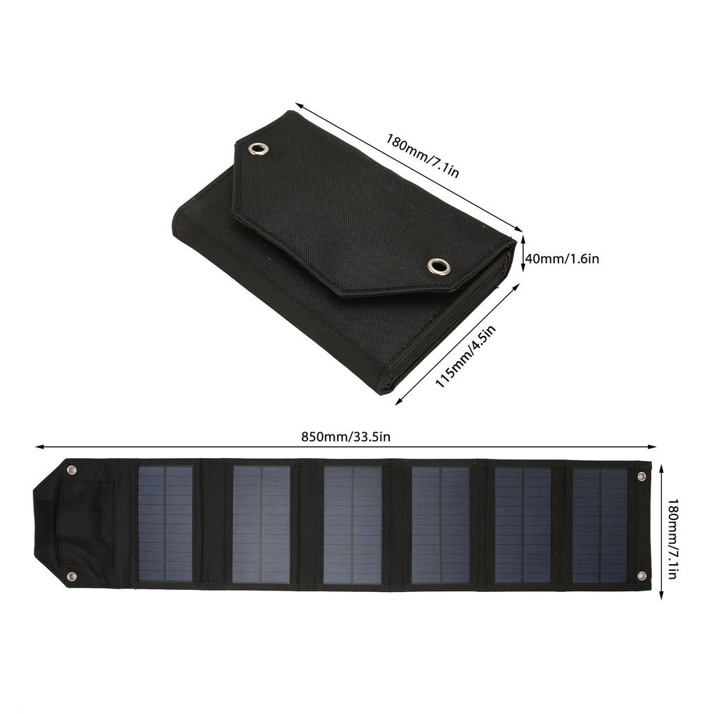 28W Tragbares Solarladegerät mit USB-Anschluss Wasserdicht 5V 4A Faltbares Solarladegerät für Smart