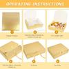 8pcs Gift Boxes with Lids Bridesmaid Boxes with Golden Ribbon Gift Boxes Flip-top Gift Box Folden Gift Wrap Box Party Favors Boxes Storage Box