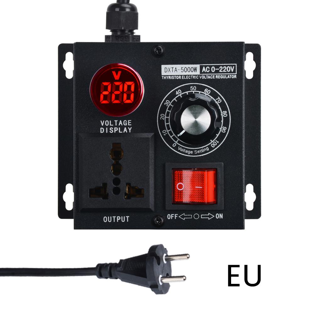 AC 110V/220V 5000W Stepless Voltage Regulator Light Dimmer Temperature Speed Adjuster Variable Monophase Voltage Controller
